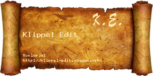 Klippel Edit névjegykártya