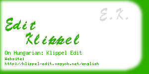 edit klippel business card